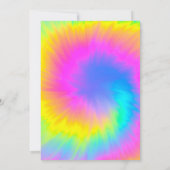 Invitation Let's Party  Colorful Tie Dye birthday  (Dos)