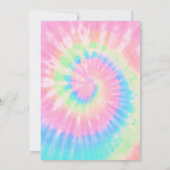 Invitation Let's Party, Pink Tie Dye birthday (Dos)