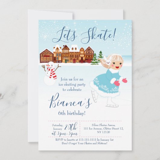 Invitation Lets Patiner l'invitation anniversaire (Devant)