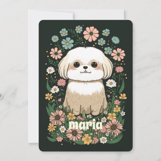 Invitation Lets Pawty Chien Chien Chien Chiot Anniversaire Ré (Dos)