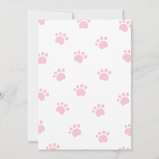 Invitation Lets Pawty Puppy Pawty Dog girl Birthday (Dos)