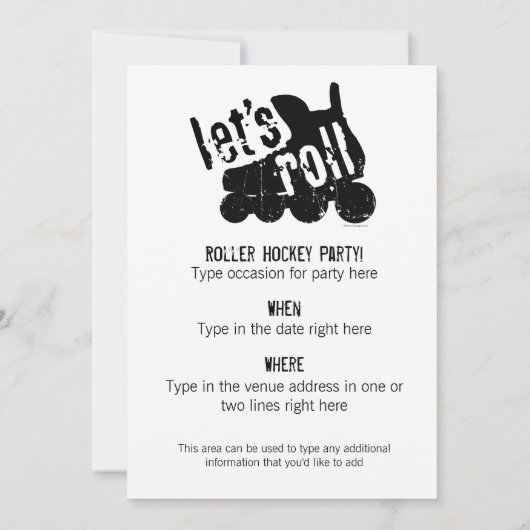 Invitation Let's Roll (Roller Hockey) (Dos)