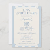 Invitation Lets Shellebrate Beach Bachelorette Itinerary and (Devant)