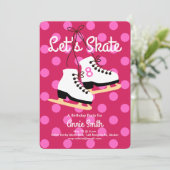 Invitation Let's Skate Ice Skate Party (Debout devant)