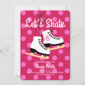 Invitation Let's Skate Ice Skate Party (Devant)