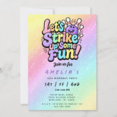 Invitation Let's Strike Up Some Fun Bowling Birthday Party (Devant)