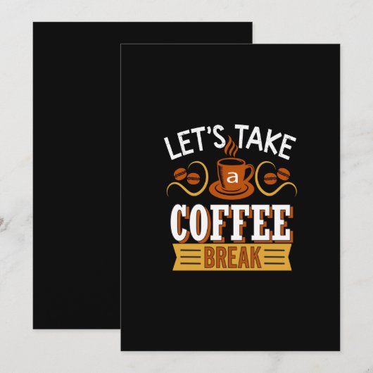 Invitation let's take a coffee break (Devant / Derrière)