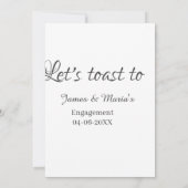 Invitation Let's toast to engagement party name date elegant  (Dos)