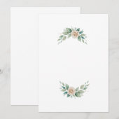 Invitation letter flowers (Devant / Derrière)