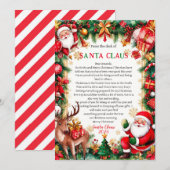 Invitation Letter From Santa Claus Christmas Card (Devant / Derrière)