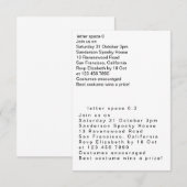 Invitation letter spacing (Devant / Derrière)