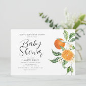 Invitation lettrage élégant petit baby shower mignon (Debout devant)