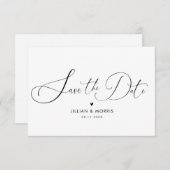 Invitation lettrage moderne élégant enregistrer l'invitation (Devant / Derrière)