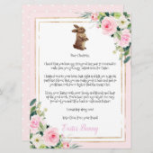 Invitation Lettre À L'Enfant Du Lapin De Pâques (Devant / Derrière)
