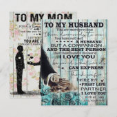 Invitation Lettre à mon mari | Cadeau charmant pour mari (Devant / Derrière)