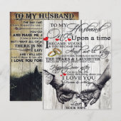 Invitation Lettre à mon mari, Cadeau de citations d'amour (Devant / Derrière)