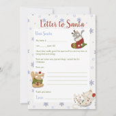 Invitation Lettre à Père Noël Holiday Christmas Kittens Modèl (Devant)