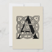 Invitation Lettre A Vintage Monogramme De Noeud Celtique (Devant)