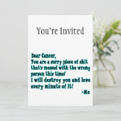 Invitation Lettre au Cancer (Debout devant)