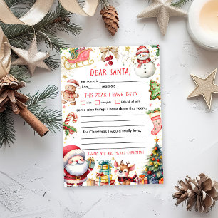 Invitation Lettre au Père Noël Noël