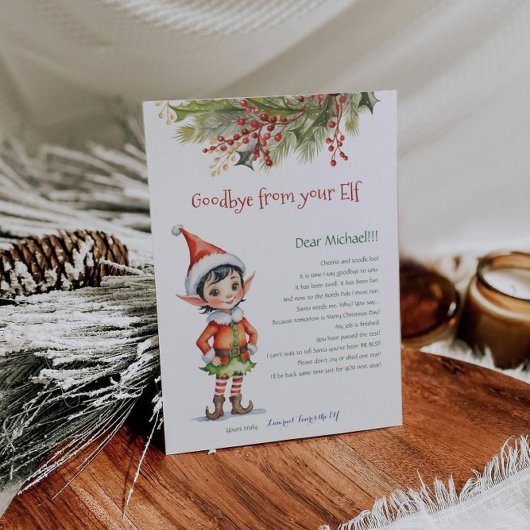 Invitation Lettre aux enfants de Noël de votre elfe