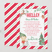 Invitation Lettre Bonjour de votre Elf Lettre (Devant / Derrière)