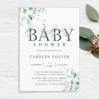 LETTRE BOtanique Éucalyptus Baby shower