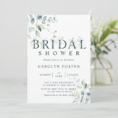 Invitation LETTRE BOtanique Eucalyptus Fête des mariées (Debout devant)