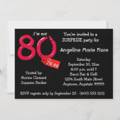 Invitation Lettre bulle rouge Célébration du 80e anniversaire (Dos)