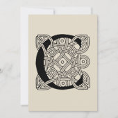 Invitation Lettre C Vintage Monogramme de noeud celtique (Devant)