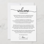 Invitation Lettre d'accueil pour le week-end de mariage (Devant)