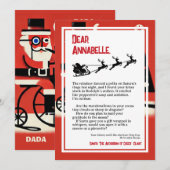 Invitation Lettre Dada Absurdiste du Père Noël (Devant / Derrière)