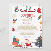 Invitation Lettre d'adieu à Elf Christmas (Devant)