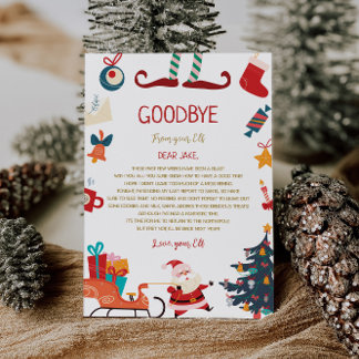 Invitation Lettre d'adieu à Elf Christmas