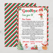 Invitation Lettre d'adieu de l'elfe Noël (Devant / Derrière)