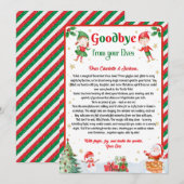 Invitation Lettre d'adieu de l'elfe Noël (Devant / Derrière)