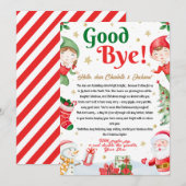 Invitation Lettre d'adieu de l'elfe Noël (Devant / Derrière)