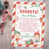 Invitation Lettre d'adieu de vos elfes de Noël