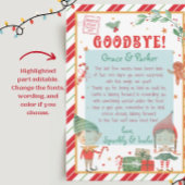 Invitation Lettre d'adieu de vos elfes de Noël