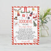 Invitation Lettre d'adieu d'Elf Adieu d'Elf Noël (Debout devant)