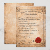 Invitation Lettre d'adoption d'elfe de la part du Père Noël  (Devant / Derrière)