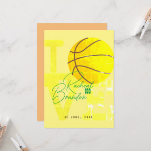 Invitation lettre d'amour de basket-ball, amoureux de basket-