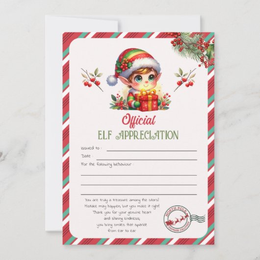 Invitation Lettre d'appréciation Elf (Devant)