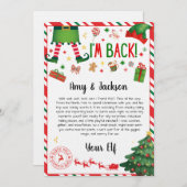 Invitation lettre d'arrivée de l'elfe - lettre de bienvenue d (Devant / Derrière)