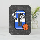 Invitation LETTRE DE Basket-Ball INITIALE PERSONNALISÉE G (Debout devant)