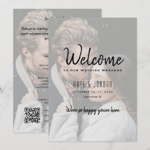 Invitation Lettre de bienvenue de mariage avec photo moderne