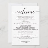 Invitation Lettre de bienvenue du Mariage d'élégance minimale (Devant)