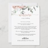 Invitation Lettre de bienvenue du Mariage Rose Dusty classiqu (Devant)