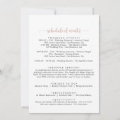 Invitation Lettre de bienvenue du Mariage Rose Dusty classiqu (Dos)