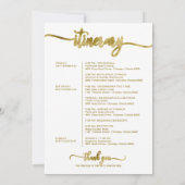 Invitation Lettre de bienvenue et d'itinéraire Chic pour un w (Dos)